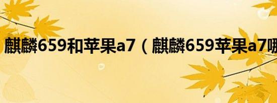 麒麟659和苹果a7（麒麟659苹果a7哪个好）