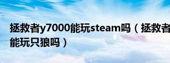 拯救者y7000能玩steam吗（拯救者y7000p能玩只狼吗）