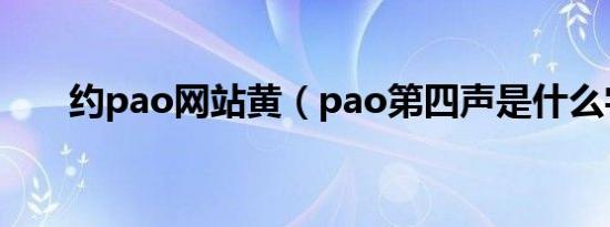 约pao网站黄（pao第四声是什么字）