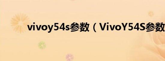 vivoy54s参数（VivoY54S参数）