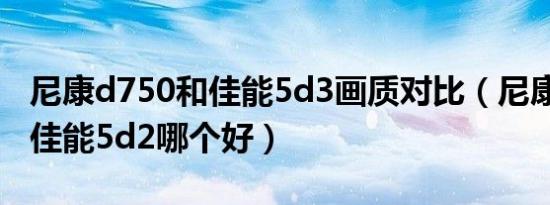 尼康d750和佳能5d3画质对比（尼康d750和佳能5d2哪个好）