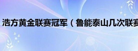 浩方黄金联赛冠军（鲁能泰山几次联赛冠军）