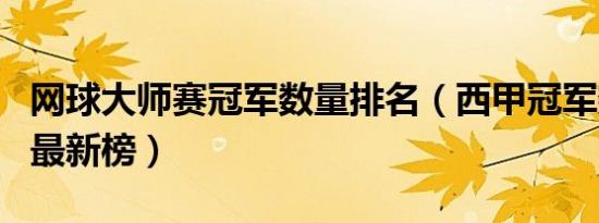 网球大师赛冠军数量排名（西甲冠军数量排名最新榜）