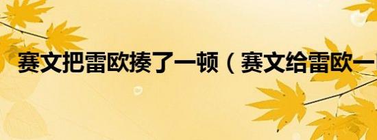 赛文把雷欧揍了一顿（赛文给雷欧一巴掌）