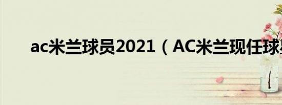 ac米兰球员2021（AC米兰现任球星）