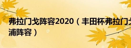 弗拉门戈阵容2020（丰田杯弗拉门戈对利物浦阵容）