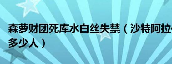 森萝财团死库水白丝失禁（沙特阿拉伯财团有多少人）