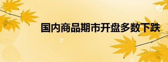 国内商品期市开盘多数下跌