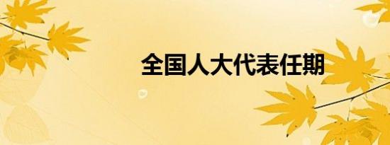 全国人大代表任期